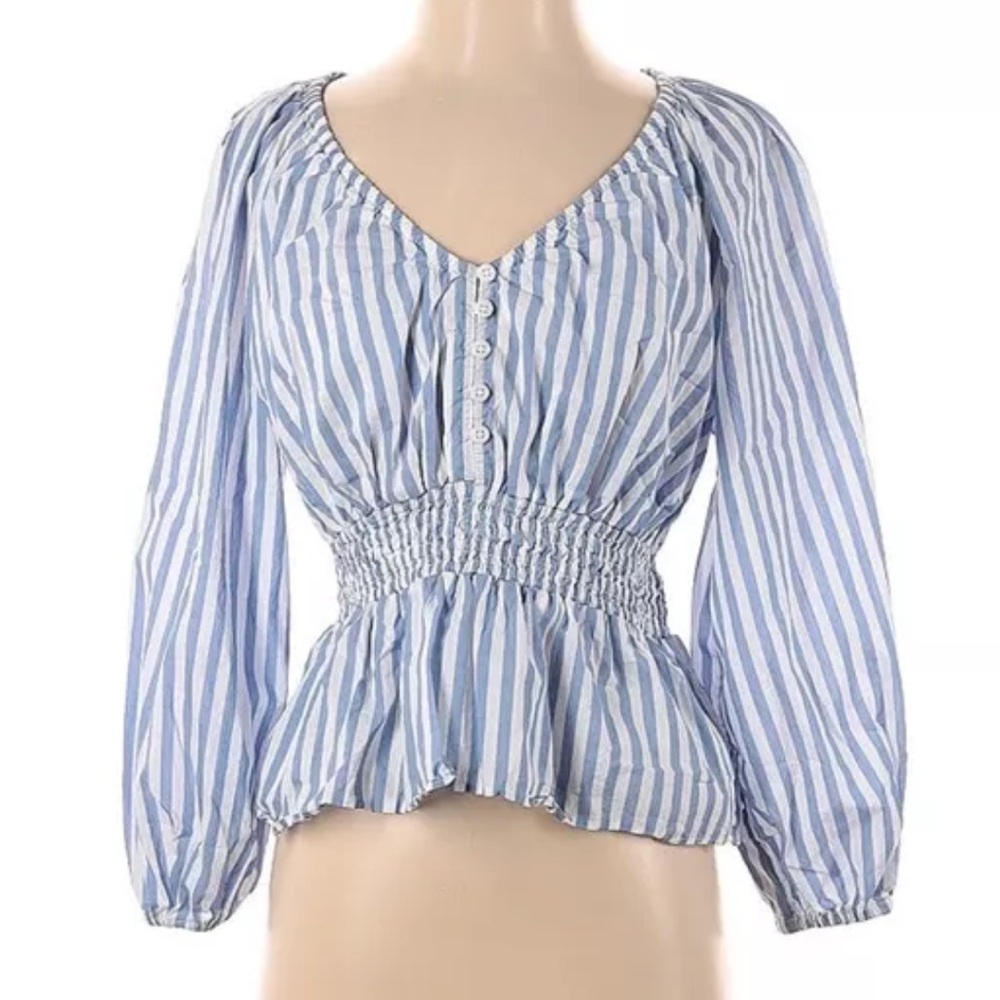 J Crew Long Sleeve Peplum Top, Size XS